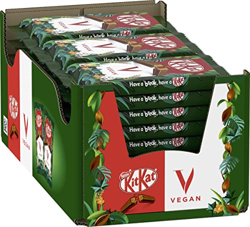 Nestlé KITKAT Vegan Schokoriegel, Knusper-Riegel mit veganer Schokoladenkuvertüre & knuspriger Waffel, 24er Pack (24x41.5g) von Kitkat