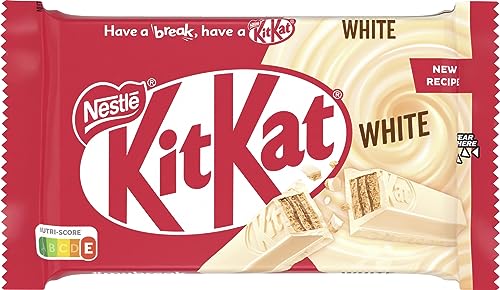 Nestlé KitKat White Riegel, Knusper-Riegel mit weißer Fettglasur & knuspriger Waffel, 1er Pack (1 x 41,5g) von Kitkat