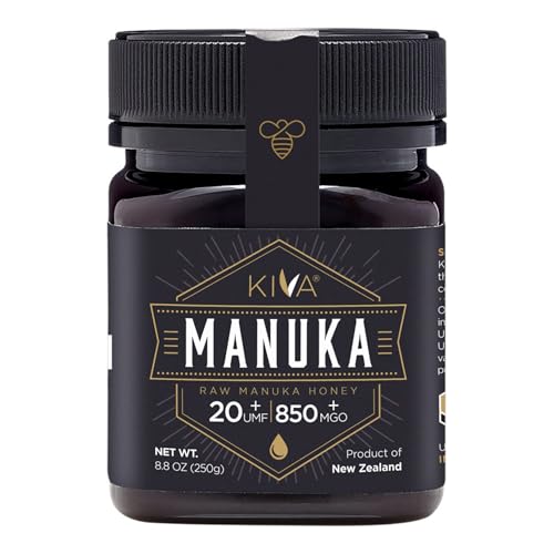 Kiva Manuka Honig, zertifiziert als UMF 20+ (MGO 850+) – Neuseeland (250g) von Kiva