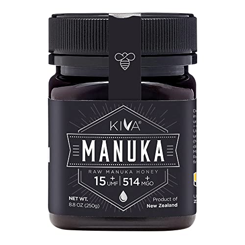 Kiva Roher Manuka-Honig, zertifiziert als UMF 15+ (MGO 510+) – Neuseeland (250g) von Kiva