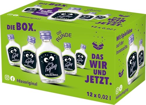 Kleiner Feigling Das Original (12 x 20ml) – Feinster Vodka mit fruchtigem Feigenaroma – Der kultige Party Schnaps für jede Feier – Frech, fruchtiger Shot – 20 % Vol. von Kleiner Feigling