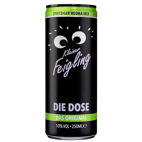 Kleiner Feigling Die Dose (12 x 250ml) – Spritziger Vodka-Mix mit fruchtigem Feigenaroma – Frech, fruchtiges Mixgetränk in der Dose perfekt für unterwegs – 10% vol. von Kleiner Feigling