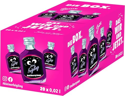 Kleiner Feigling Red Berry Sour (20 x 20ml) – Feinster Vodka mit süß-saurem Beerengeschmack – Der kultige Party Schnaps für jede Feier – Frech, fruchtiger Shot – 15 % Vol. von Kleiner Feigling