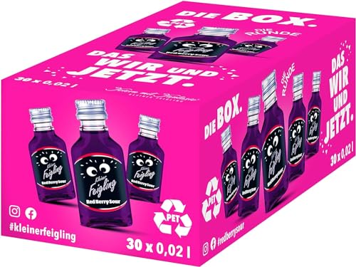 Kleiner Feigling Red Berry Sour (30 x 20ml) – Feinster Vodka mit süß-saurem Beerengeschmack – Der kultige Party Schnaps für jede Feier – Frech, fruchtiger Shot – 15 % Vol. von Kleiner Feigling