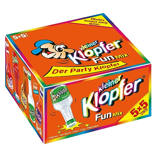 Kleiner Klopfer Fun Mix / 25 Kleine Klopfer in 5 verschiedenen Geschmacksrichtungen / Süß & Fruchtig / Perfekt für Geburtstag oder Junggesellenabschied von Kleiner Klopfer