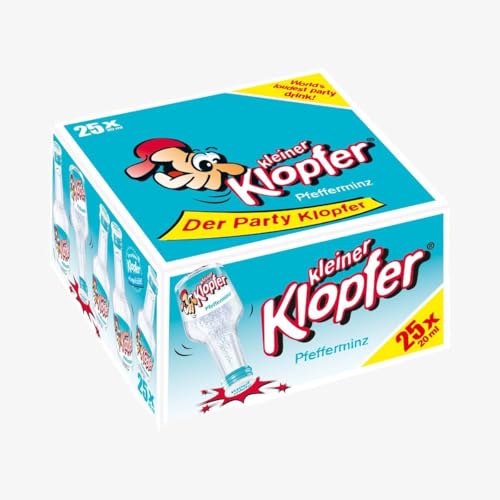 Kleiner Klopfer | Kleiner Klopfer 25er Pfefferminz | Fruchtlikör | 25x20ml | 18% vol | frisch | Pfefferminz von Kleiner Klopfer