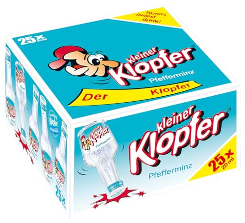 Kleiner Klopfer | Kleiner Klopfer 25er Pfefferminz | Fruchtlikör | 25x20ml | 18% vol | frisch | Pfefferminz von Kleiner Klopfer