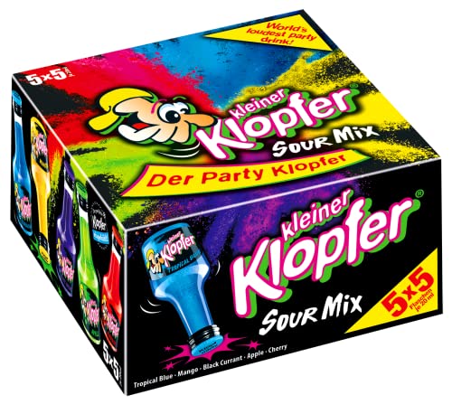 Kleiner Klopfer Sour Mix 25 Liköre in 5 fruchtig-sauren Geschmacksrichtungen Marken-Spirituosen Ausgezeichnet als Top Marke 2023 500 ml von Kleiner Klopfer