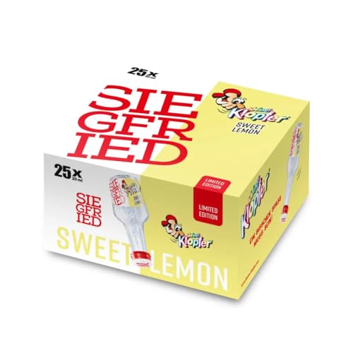 Kleiner Klopfer X Siegfried Gin | Verrückt anders, gewohnt laut! | Kleiner Klopfer x Siegfried Gin 25er Sweet Lemon | Fruchtlikör | 25x20ml | 16% vol | fruchtig | Sweet Lemon Gin Geschmack von Kleiner Klopfer