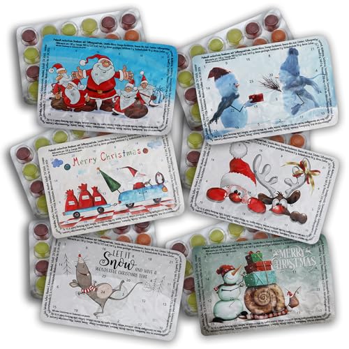 Kleinster Adventskalender der Welt 6er Mix-Set Mini-Adventskalender to Go mit Pulmoll von Kleinster Adventskalender