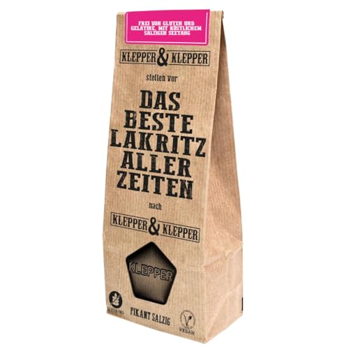 Klepper & Klepper pikantes Salzlakritz, Glutenfrei und Vegan, 200g von Klepper & Klepper