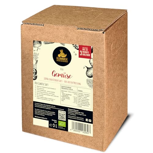 Klimmek Premium - Bio Gemüsesaft - 3 L Bag in Box mit Zapfhahn von Klimmek