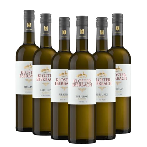 Kloster Eberbach Riesling Classic | 6 x 0,75 L | 12% Vol. | Weißwein | Frisch & Fruchtig | Traditionelle Weinherstellung | Ideal zu leichten Speisen von Kloster Eberbach