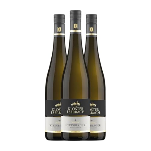 Kloster Eberbach Steinberger Riesling Halbtrocken Halbsüß Ortswein 75 cl Weißwein (Karton mit 3 Flaschen von 75 cl) von Kloster Eberbach