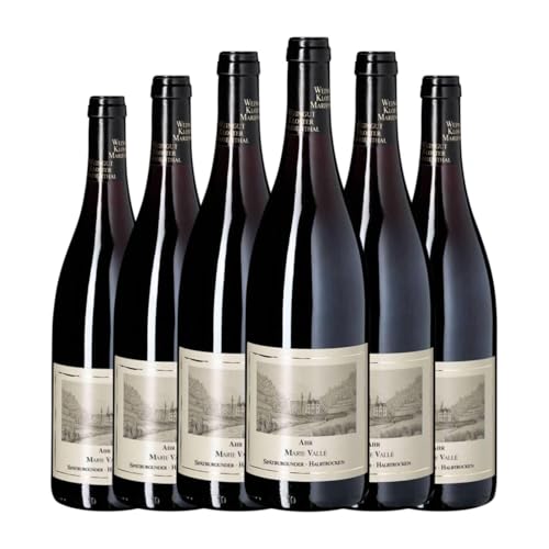 Kloster Marienthal Marie Vallé Spätburgunder Halbtrocken Halbsüß 75 cl Rotwein (Karton mit 6 Flaschen von 75 cl) von Kloster Marienthal