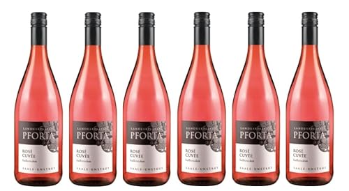 6x 1,0l - Landeskellerei Pforta - Rosé Cuvée - LITER - Qualitätswein Saale-Unstrut - Deutschland - Rosé-Wein halbtrocken von Kloster Pforta