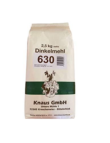 Dinkelmehl Type 630 Dinkelmehl in Bäckerqualität (5 kg) von Knaus GmbH