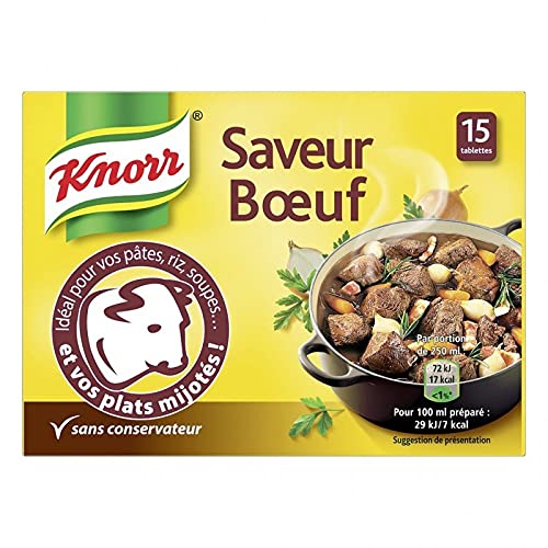 Knorr Pack Knorr Bouillon Beef Flavor 150G für 15 Tabletten (Packung mit 6) von Knorr Pack