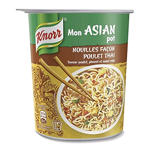 Knorr Pack Knorr My Asian Pot Noodles façon Thaa Huhn Geschmack Huhn Chili und Sojasauce 65G (4 Stück) von Knorr Pack