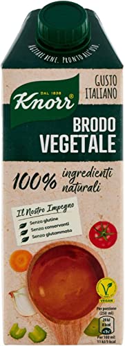 3x Knorr Brodo Vegetale Brühe mit Gemüse 100% natürliche Zutaten Gluten-frei 750ml von Knorr