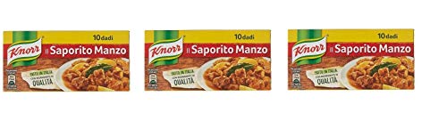 3x knorr dado saporito manzo brodo leckeres Rindfleisch Suppenwürfel Brühe 10 pz von Knorr