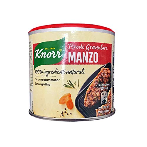 6x Knorr Brodo Granulare Manzo Rindfleisch granulierte Brühe 100% natürliche Zutaten 135g Gluten-frei 100% Italienische Brühe von Knorr