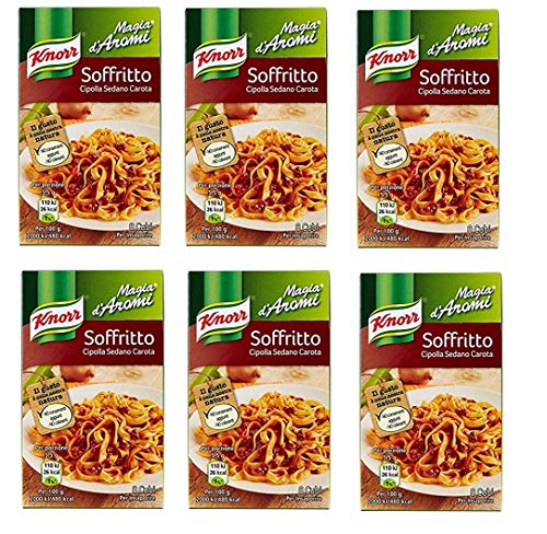 6x Knorr Magia d'Aromi Soffritto brodo Steinpilze Suppenwürfel Brühe 8 x 11g (Karotte-Sellerie-Zwiebel) von Knorr