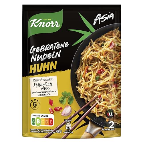 Knorr Asia Gebratene Nudeln Huhn schnelles Nudelgericht fertig in nur 6 Minuten 121 g 1 Stück von Knorr