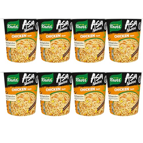 Knorr Asia Noodles Instant Nudeln Chicken Taste leckere Asia Nudeln fertig in nur 3 Minuten 8x 65 g von Knorr