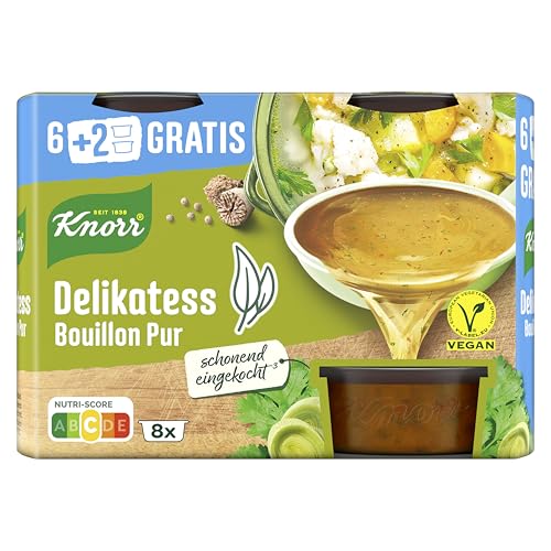 Knorr Bouillon Pur Delikatess mit würzigem Geschmack vegan 8x 28 g von Knorr