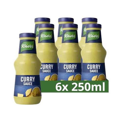 Knorr Curry Sauce würzige Grillsauce fruchtig frisch mit Ananas, 6er Pack (6 x 250 ml) von Knorr