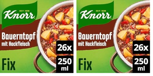 Knorr Familien-Fix Bauerntopf mit Hackfleisch für ein leckeres Fleischgericht ohne geschmacksverstärkende Zusatzstoffe 26x 43 g (Packung mit 2) von Knorr