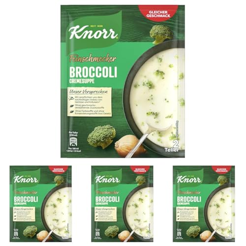 Knorr Feinschmecker Broccoli Suppe, 2 Teller (Packung mit 4) von Knorr