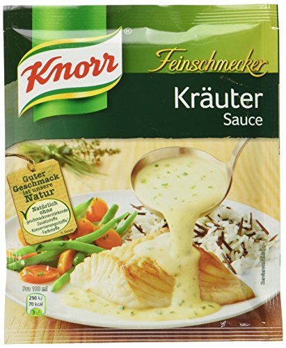 Knorr Feinschmecker Kräuter Sauce leckere helle Soße ohne geschmacksverstärkende Zusatzstoffe 250 ml 1 Stück von Knorr