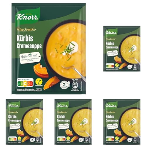 Knorr Feinschmecker Kürbis Suppe, 5er pack (1 x 52 g) von Knorr