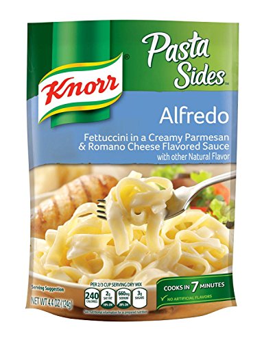 Knorr Fettuccini Alfredo Pasta-Seiten, 4 Stück, 125 ml Beutel von Knorr