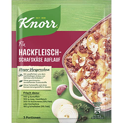 Knorr Fix Hackfleisch-Schafskäse-Auflauf 3 Portionen von Knorr