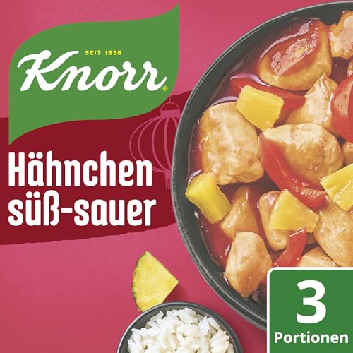 Knorr Taste the World Fix Würzmischung Hähnchen süß-sauer für ein leckeres Fleischgericht ohne geschmacksverstärkende Zusatzstoffe 3 Portionen von Knorr