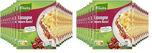 Knorr Fix Lasagne Unsere Beste! für ein leckeres Nudelgericht ohne geschmacksverstärkende Zusatzstoffe 53 g 1 Stück (Packung mit 2) von Knorr