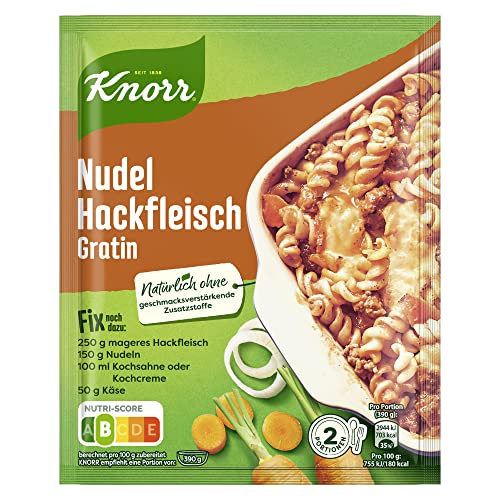 Knorr Fix Nudel-Hackfleisch Gratin 2 Portionen (1 x 36 g) (Packung mit 10) von Knorr