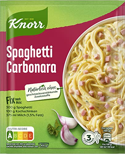 Knorr Fix Fix Spaghetti alla Carbonara ohne geschmacksverstärkende Zusatzstoffe 36 g von Knorr