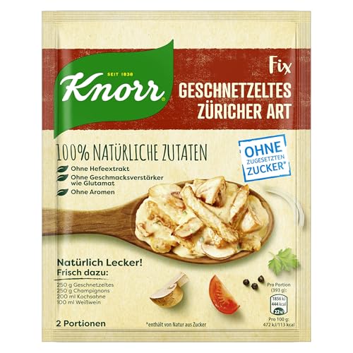 Knorr Fix Würzmischung, Geschnetzeltes Züricher Art, 30 g (Packung mit 10) von Knorr