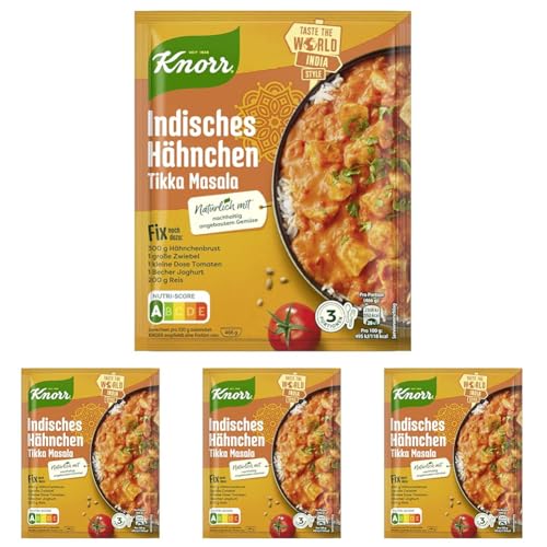 Knorr Fix Würzmischung, Indisches Hähnchen Tikka Masala, 36 g (Packung mit 4) von Knorr