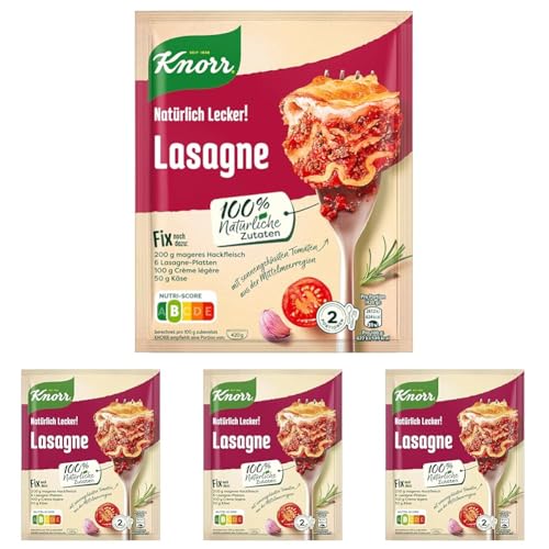 Knorr Fix Würzmischung, Lasagne, 43 g (Packung mit 4) von Knorr