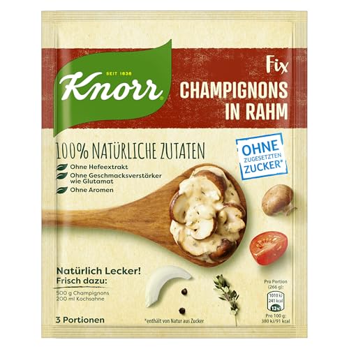 Knorr Fix Würzmischung Champignons in Rahm leckere Rahmchampignons 100% natürliche Zutaten ohne zugesetzten Zucker* (Packung mit 10) von Knorr