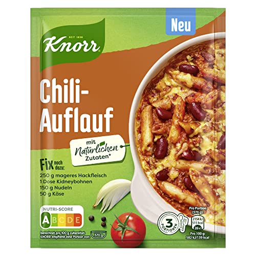 Knorr Fix Würzmischung Chili-Auflauf für einen leckeren Nudelauflauf ohne geschmacksverstärkende Zusatzstoffe 33 g 1 Stück von Knorr