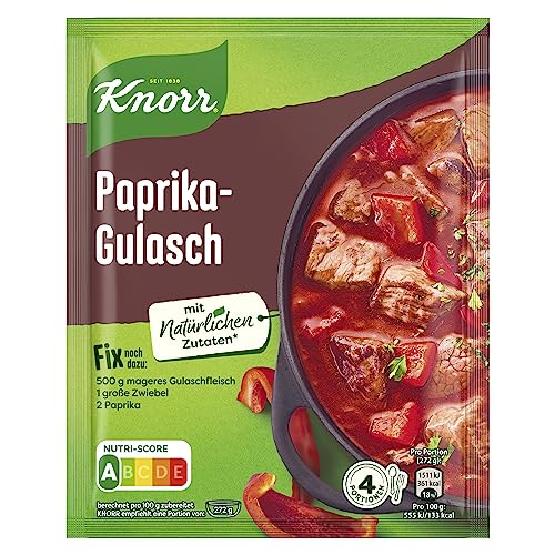 Knorr Fix Würzmischung Paprika-Gulasch für eine leckeres Fleischgericht mit natürlichen Zutaten 4 Portionen (Packung mit 10) von Knorr