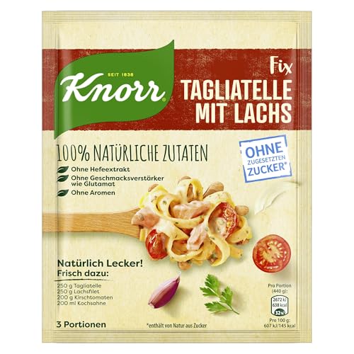 Knorr Fix Würzmischung Tagliatelle mit Lachs, 36 g (Packung mit 10) von Knorr