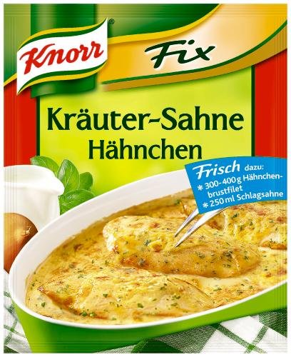 Knorr Fix für Kräuter-Sahne-Hähnchen, 30er Pack (30 x 42 g Beutel) von Knorr