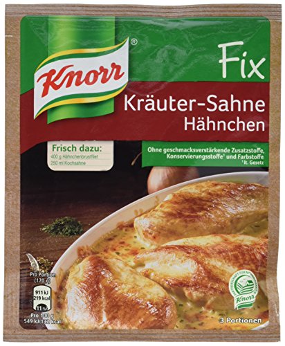 Knorr Fix für Kräuter-Sahne-Hähnchen (10 x 28 g) von Knorr